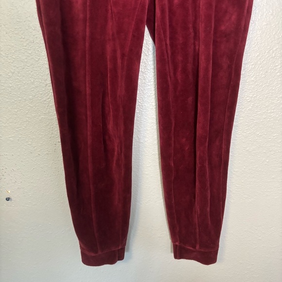 Year of Ours Revolve Womens Velour Drawstring Joggers Maroon Medium Athleisure‎ - Picture 5 of 9